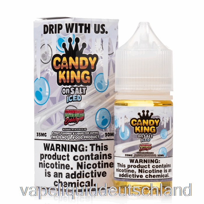 Eisgekühlter Erdbeer-Wassermelonen-Kaugummi – Candy King Auf Salz – 30 Ml 35 Mg Vape-Flüssigkeit